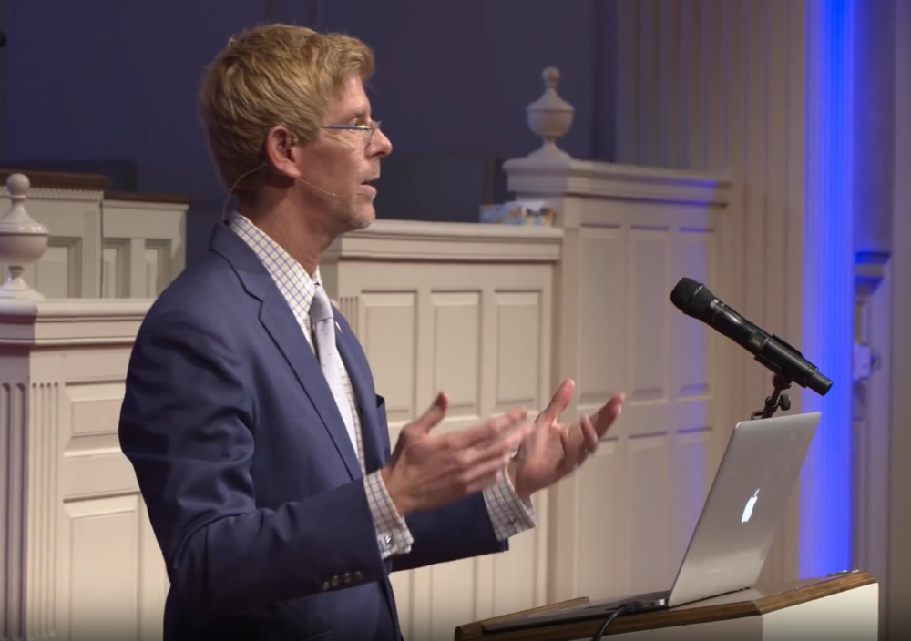 Jay Richards speaks at 2019 Dallas Science and Faith Conference at Park Cities Baptist Church in Dallas sponsored by Discovery Institute’s Center for Science and Culture