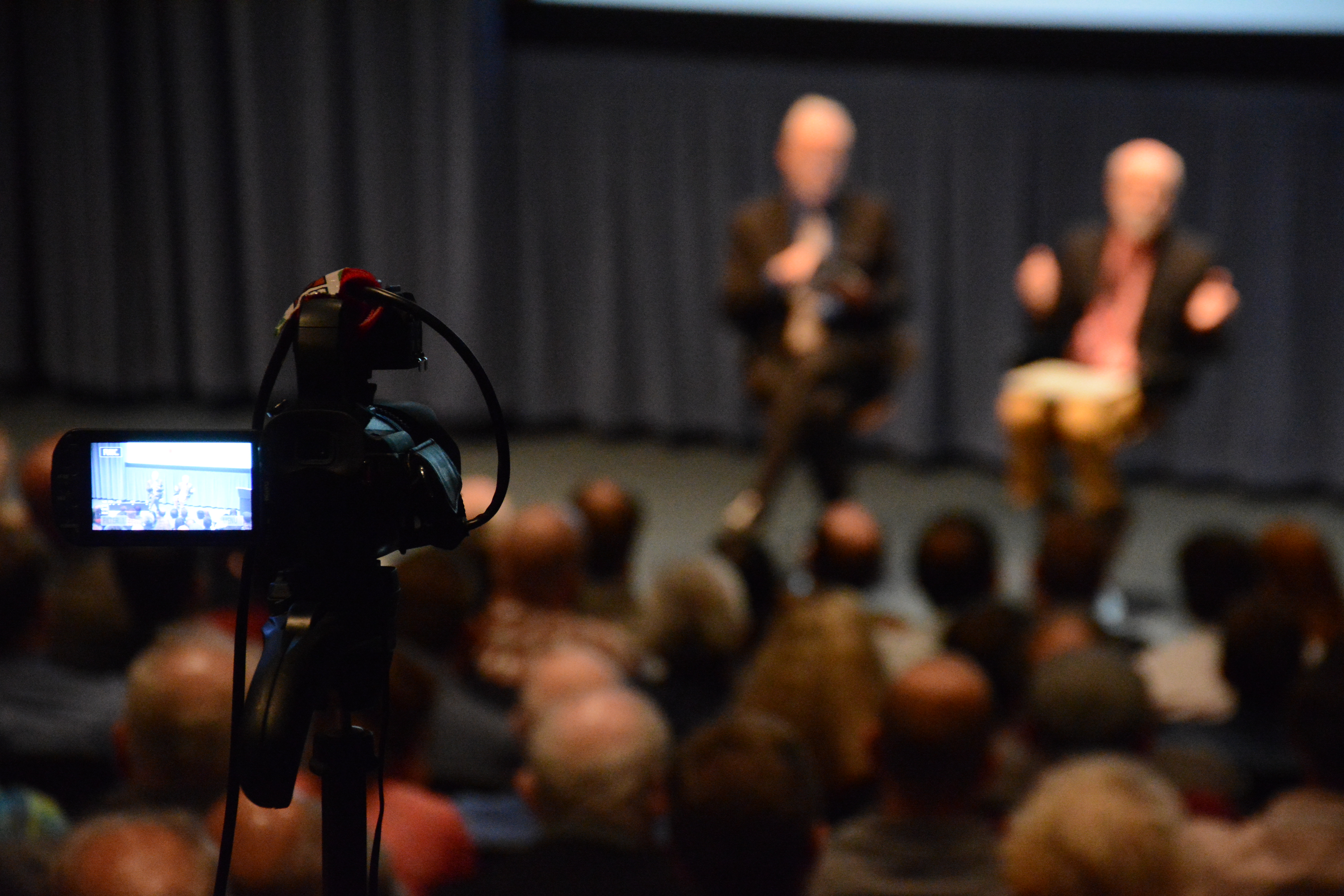 Michael Behe shares the main theses of Darwin Devolves at the Nesholm Family Lecture Hall in McCaw Hall at Seattle Center on July 10, 2019.