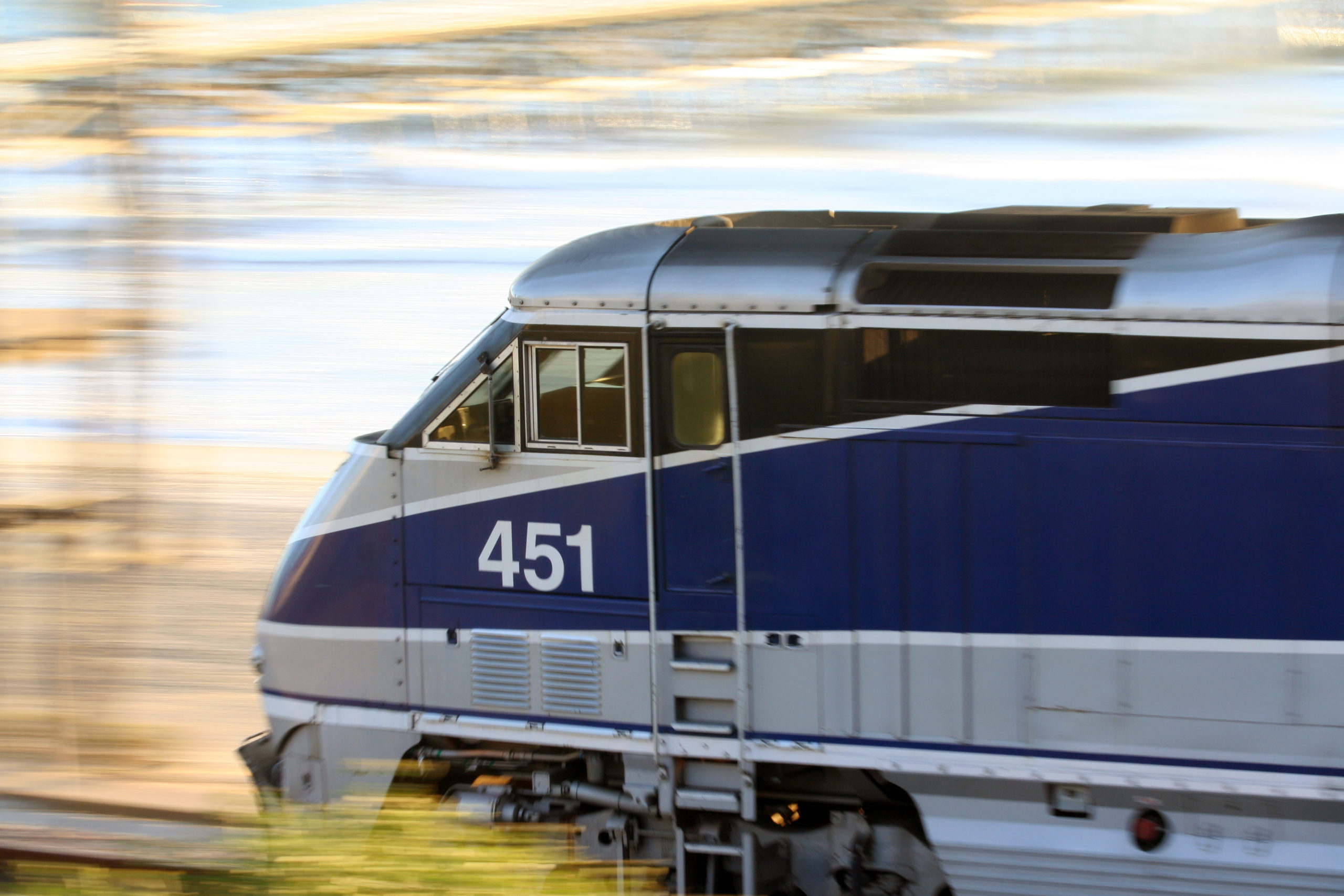 speeding train