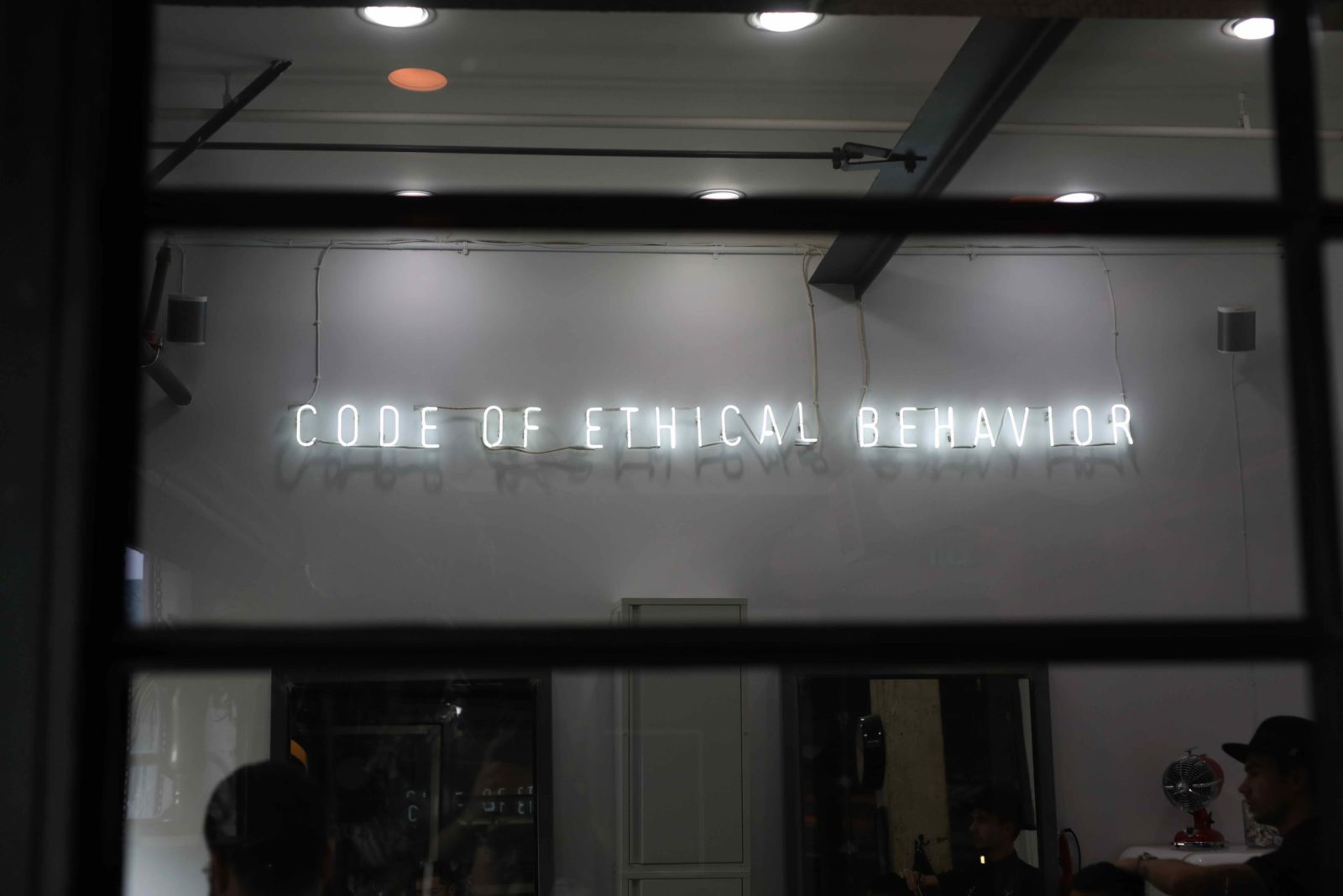 Code of Ethics neon sign