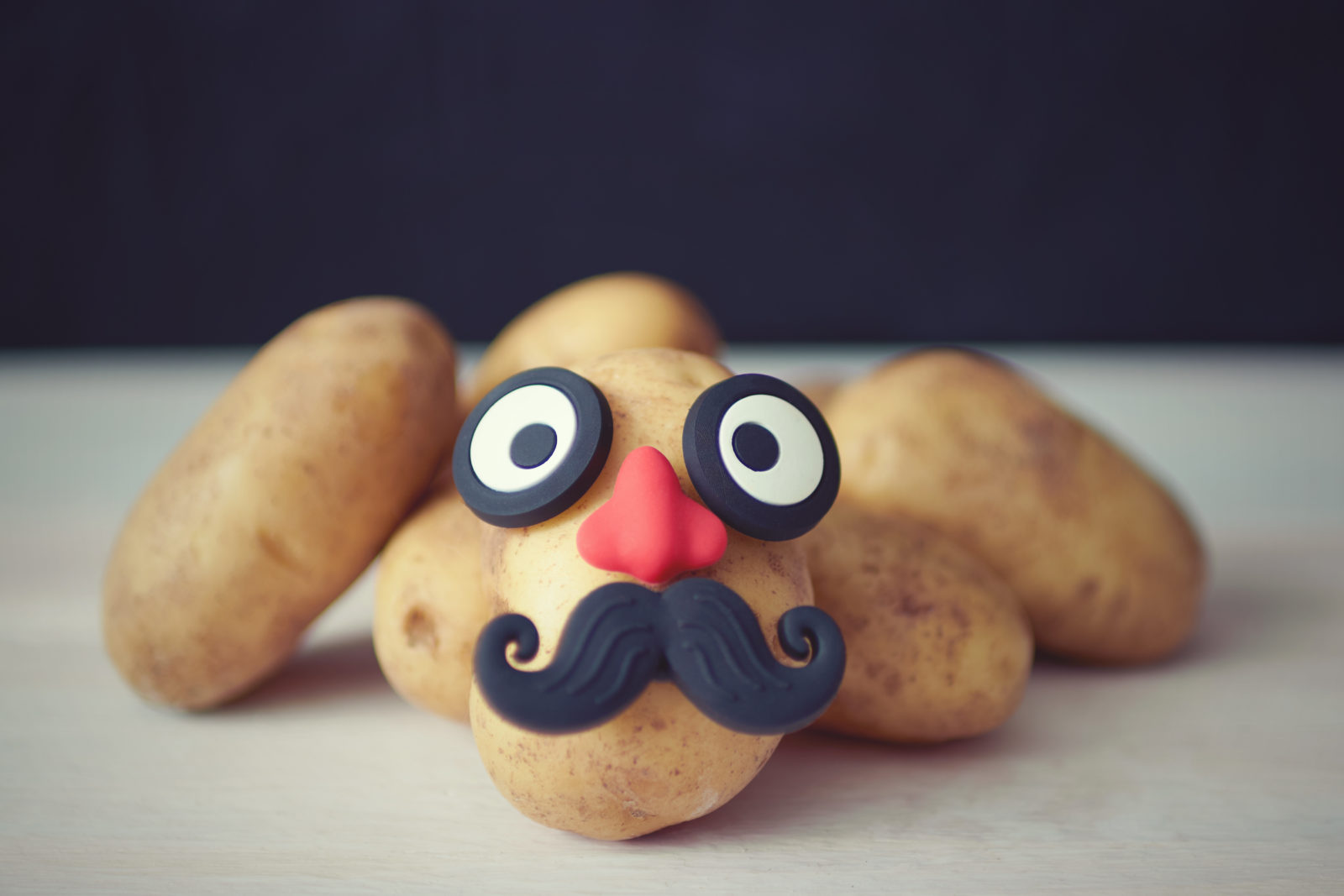 funny potato head with face