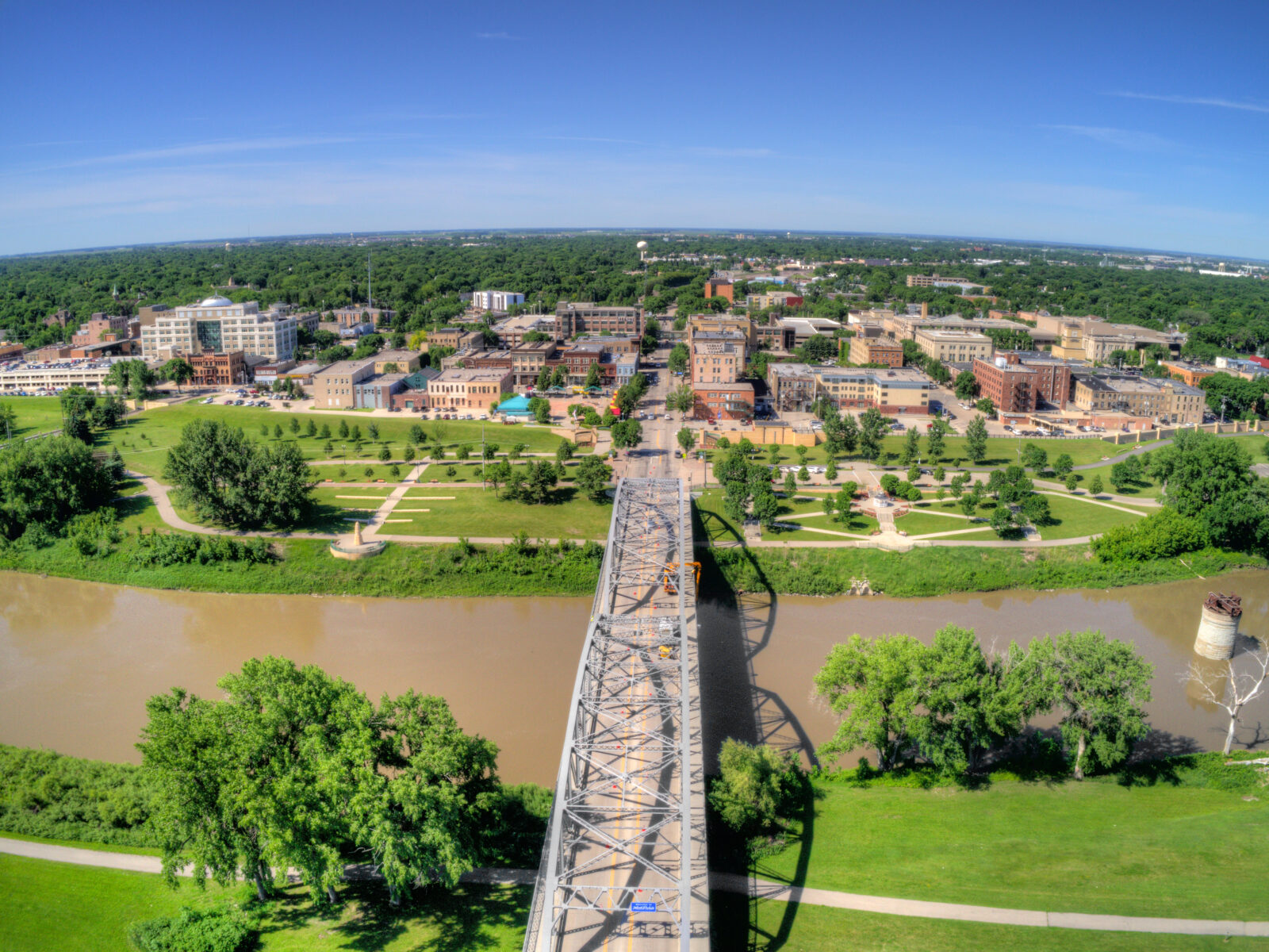 Grand Forks is a Large North Dakota Town on the Red River at the Intersection of Highway 2 and Interstate 29 one Hour south of the Canada Border