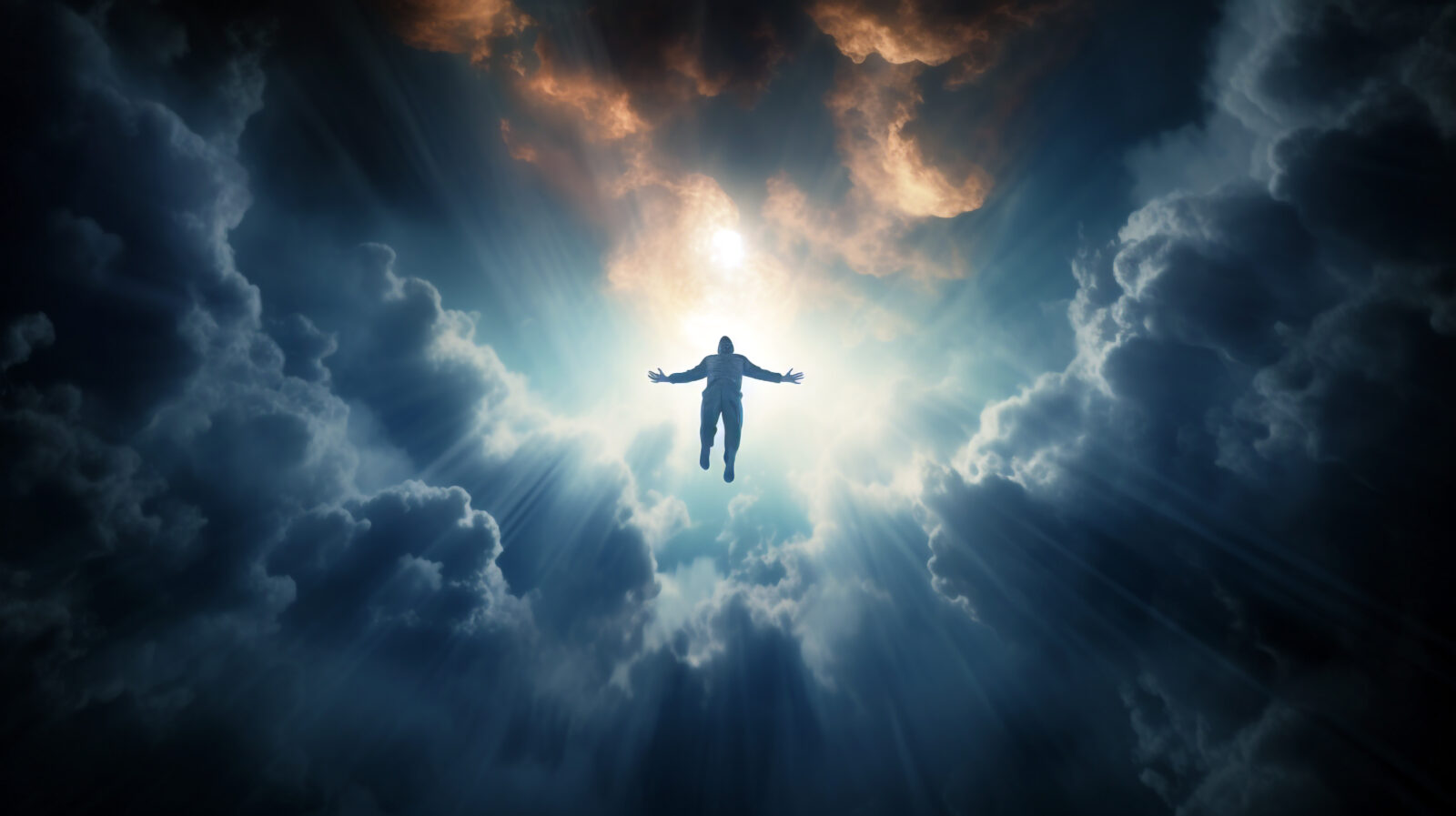 the human soul flies to the kingdom of heaven. Generative Ai.