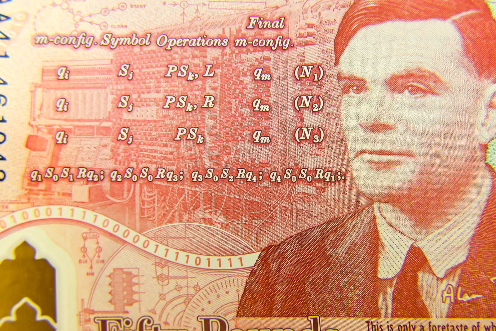London, UK, 2 January 2024: Macro image of 50 Pound sterling banknote for design purpose close up with selective focus