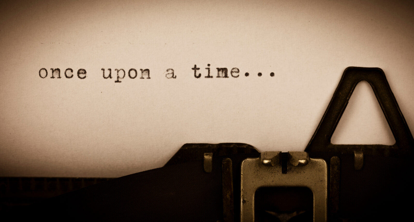 once upon a time... geschrieben auf alter Schreibmaschine