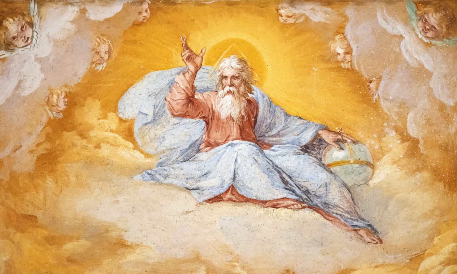Painted divine figure church of San Sebastiano Rome