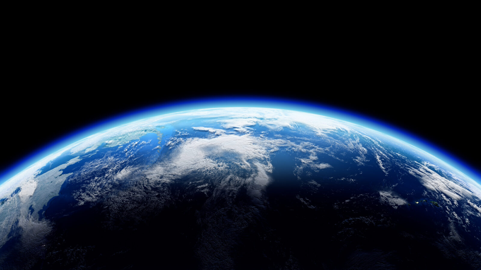 The Earth Space Planet 3D illustration background. City lights on planet. elements from NASA