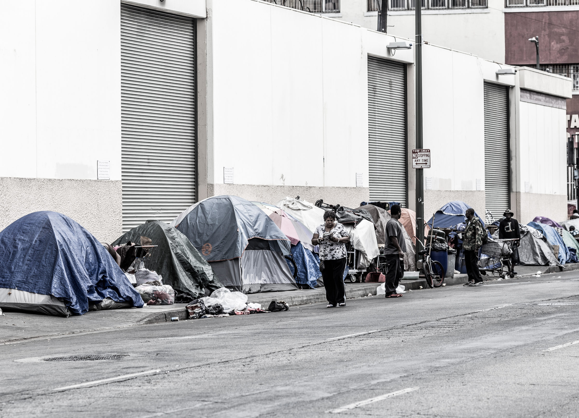 skid row in los angeles, california