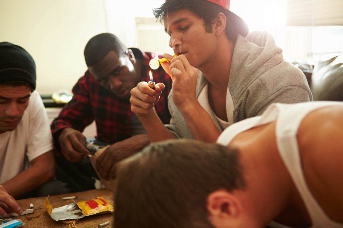 Young Men Taking Drugs