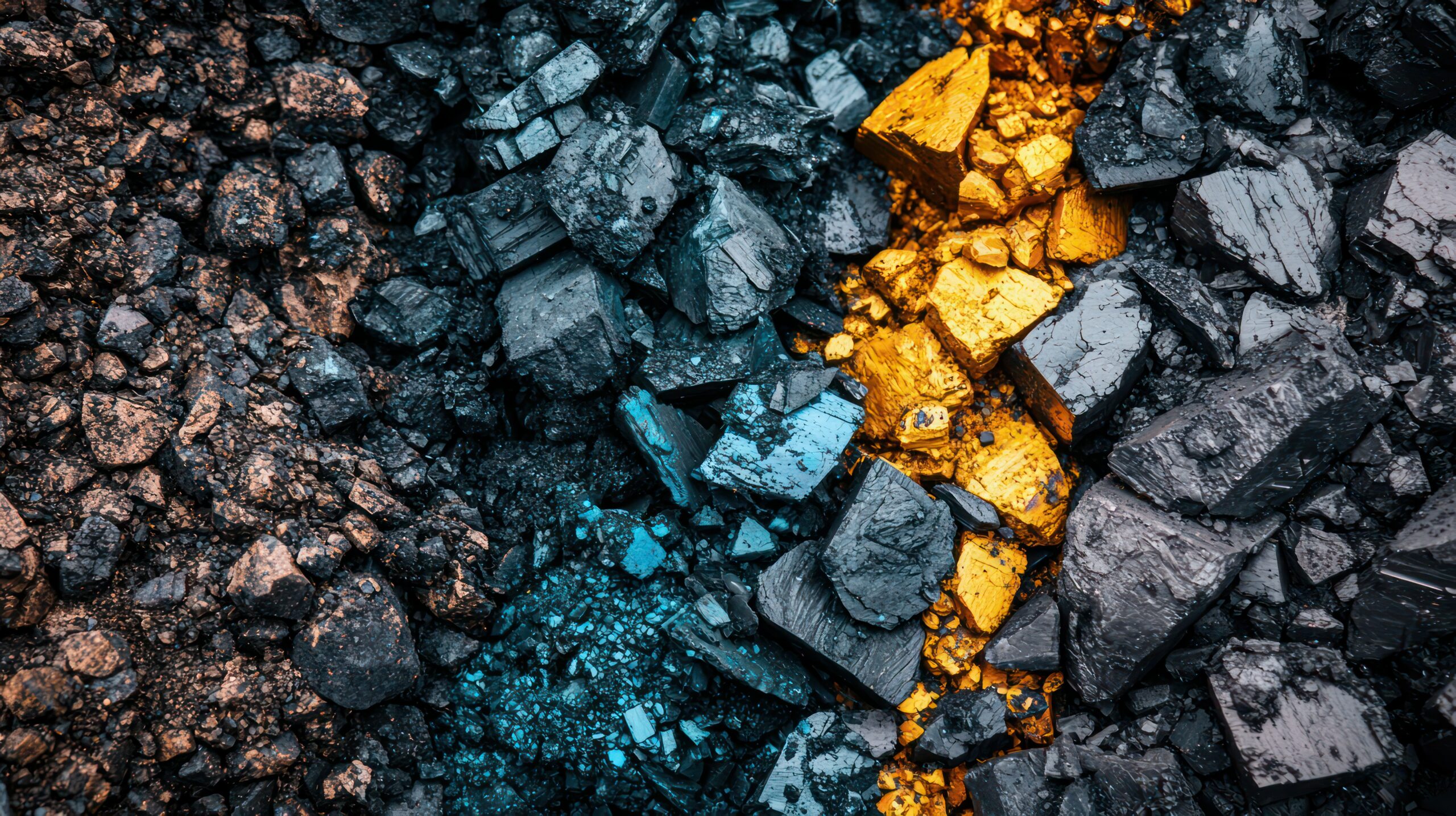 Piles Of Rare Earth Elements Mined And Refined