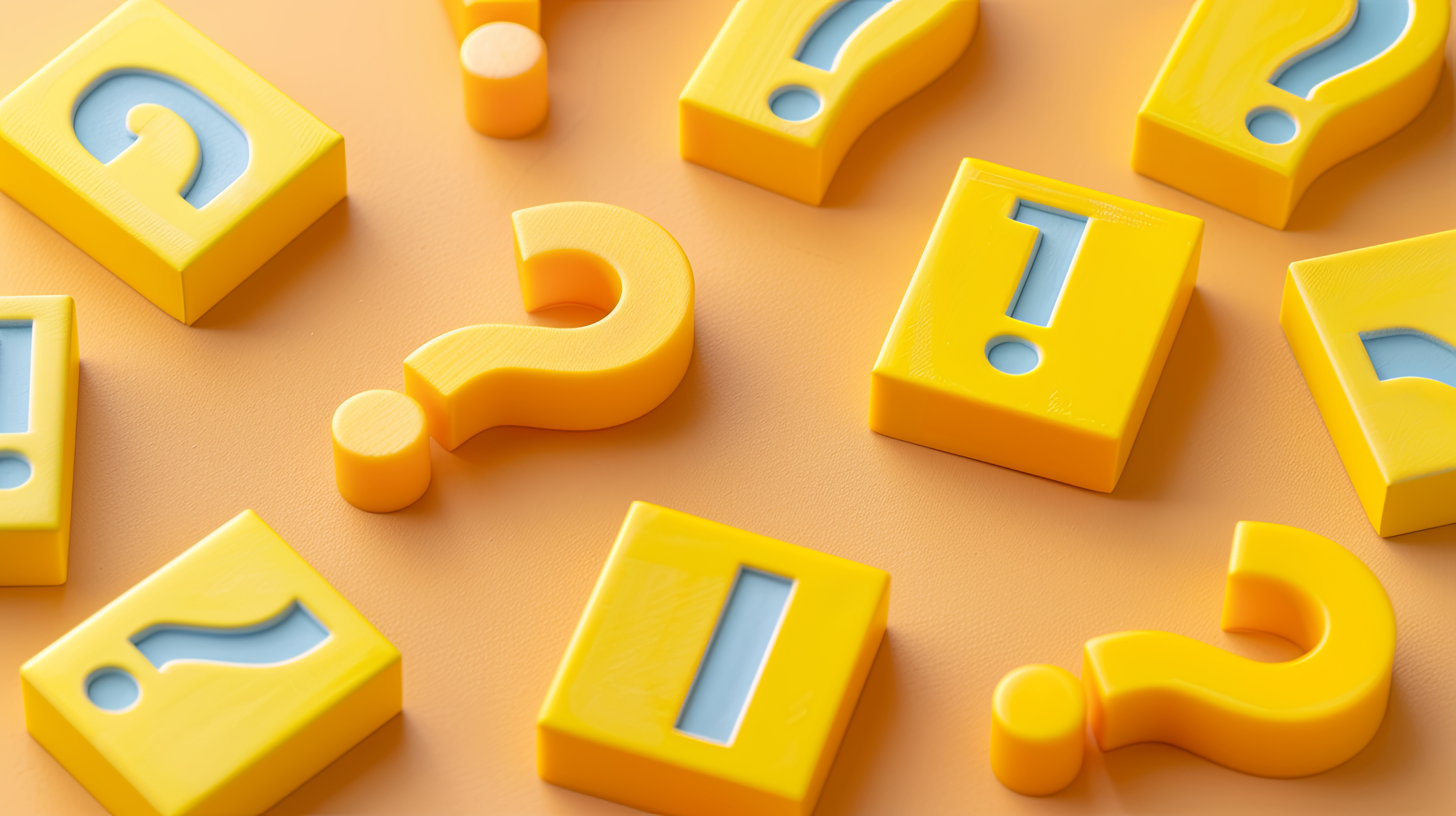 a background mountain of question marks